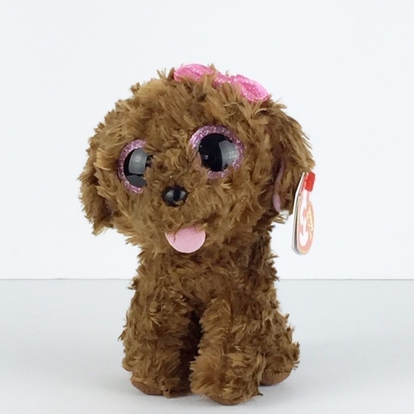 NEW Ty Beanie Boo Puppy Dog Maddie 6" Plush Brown Curly Fur March 28 2016 - Picture 1 of 8